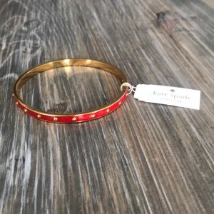 Kate Spade red and gold bangle brand new